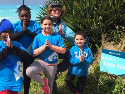 Yoga stop on the Bermuda Railway Trail National Park