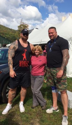 With Hafþór The Mountain and Tommy deBrujin at the NH Highland Games