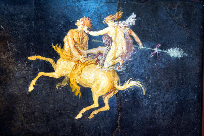 Fresco of Amazon Riding Centaurus