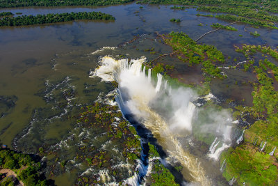 Aerial view of Iguazu Falls