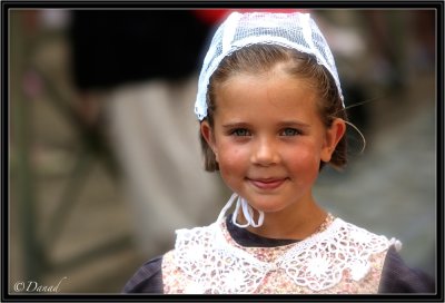 A Young Girl dressed for the Main Festival in Quimper.