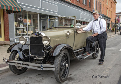 Dave, owner of 1928 model A Ford coupe.