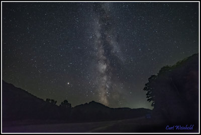 Milkyway erupts over US Route 6 near Denton Hill