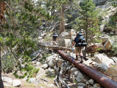 Hiking the old water pipe