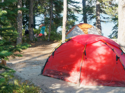 Leigh Lake camp