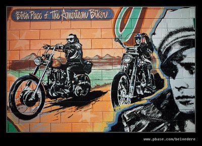 Biker Mural at Johnny's Bar & Grill, Hollister, CA