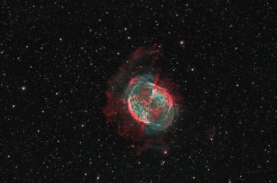 M 27, the Dumbbell Nebula in Narrow Band