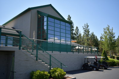 back of club house and patio