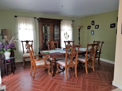 family room - dining area