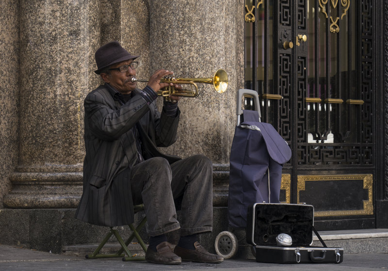 Street musician, Madrid