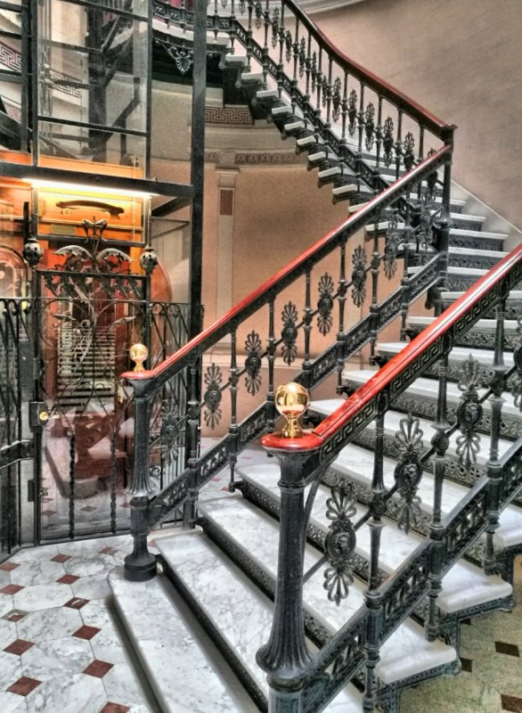 Beautiful staircase of the hotel