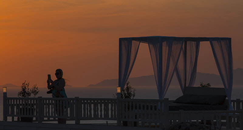 Sunset silhouette, Oia