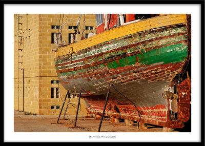 Boat under repair, Nazare, Portugal 2012