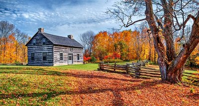 Old Log House In Autumn P1260888-90