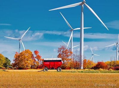 Farm Wagon & Wind Turbines P1010151