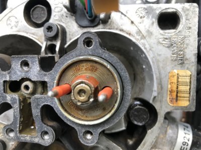tbi 5.7 injector.  The orange-black gives 55lb/hr  two injectors is enough for about 225-250hp