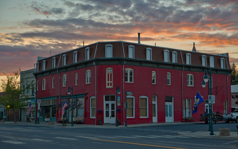 Downtown Palouse at Sunset