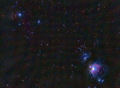 Flame and Orion Nebulas