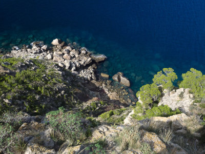 view from tower into the ocean