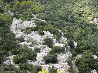 Lime stone waterfalls near the Lluc monastery