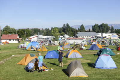 Camp setup in Halfway, Oregon