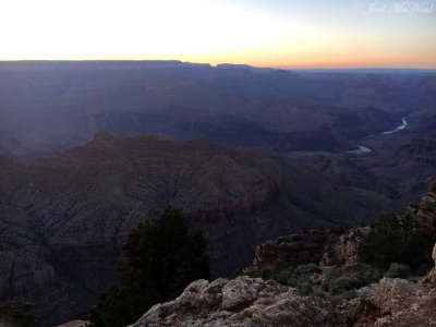 Grand Canyon sunset at Desert View: Grand Canyon National Park