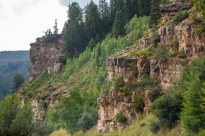 Red quartzite cliffs