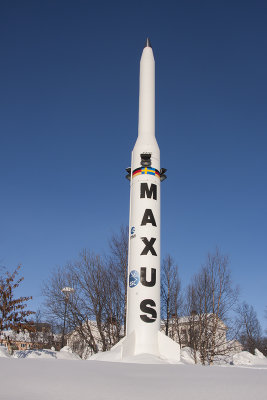 Modell av Maxus-raketen