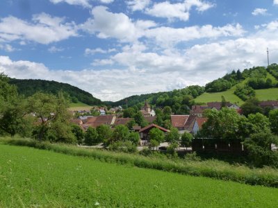 Richting Rothenburg ob der Tauber