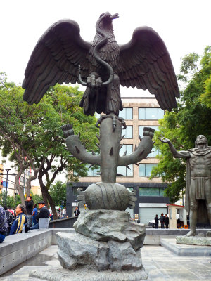 Statue in the Zocalo in Mexico City