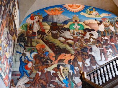 Murals of Diego Rivera in the National Palace 