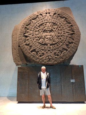 Dave standing in front of Piedra El Sol 27 Sept,16