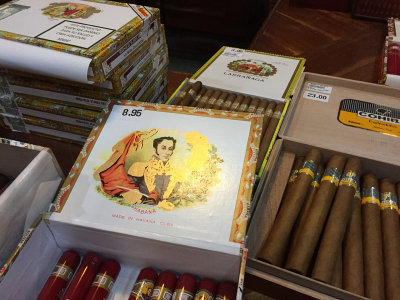 Boxes of the famous Cuban cigars