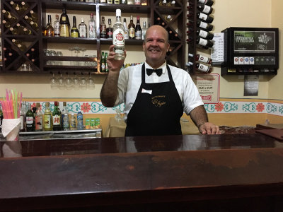 61 Our happy barman at the Las Cuevas Hotel 9 Oct 16.jpg