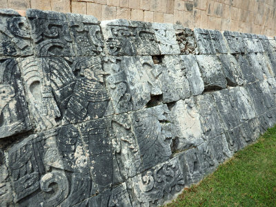 12 Chichen Itza - ancient wall carvings 19 Oct 16.jpg