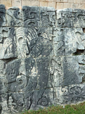 13 Chichen Itza - ancient wall carvings 19 Oct 16.jpg