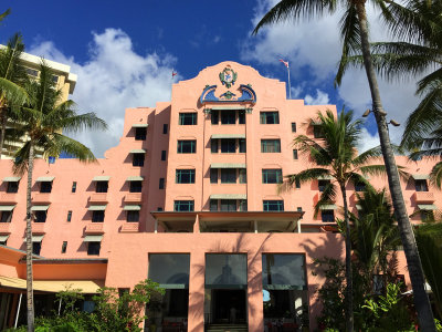 3 Our hotel the Royal Hawaiian in Waikiki 23 Oct 16.jpg