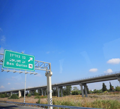 Leaving Ben Gurion for Tel Aviv