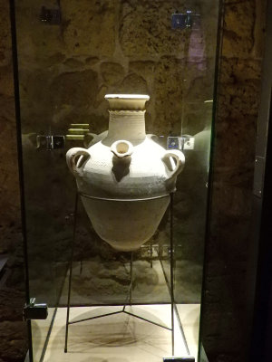 Pottery on display inside the fortress