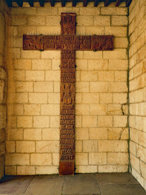  Wooden cross made of propellers of crashed planes