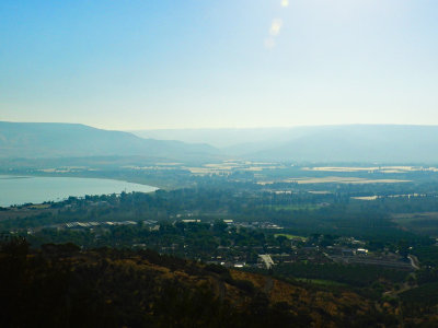 The Sea of Galilee 209 metres below sea level
