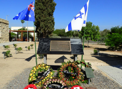 A memorial honouring the Australian Light Horsemen