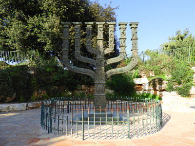 The Knesset Menorah sculptured by Benno Elkan 1956
