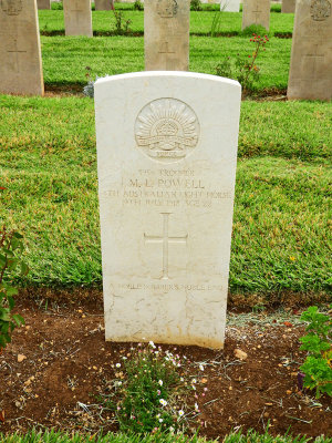 Grave of M Powell - 4th Australian Light Horse - Age 22