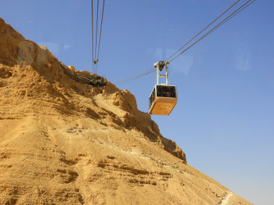 Catching the cable car to Masada 29 Oct, 2017