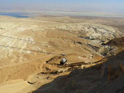 Catching the cable car to Masada 29 Oct, 2017