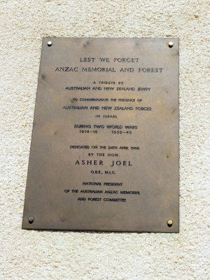 Information plaque - ANZAC Memorial 30 Oct, 17