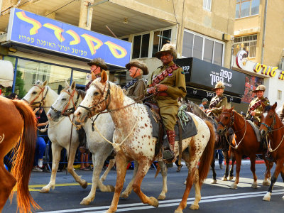 The riders are in full World War I battle attire 31 Oct, 17