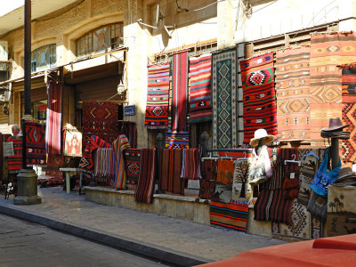 Colourful rugs on sale in Madaba 2 Nov, 17