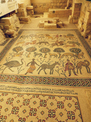 Ancient walls and mosaic floor of the old church 2 Nov, 17